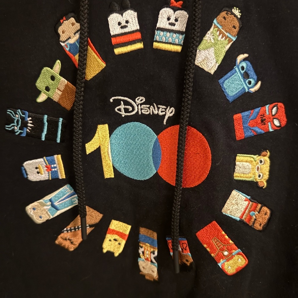 EUC Women’s Disney 100 crop hoodie, size small